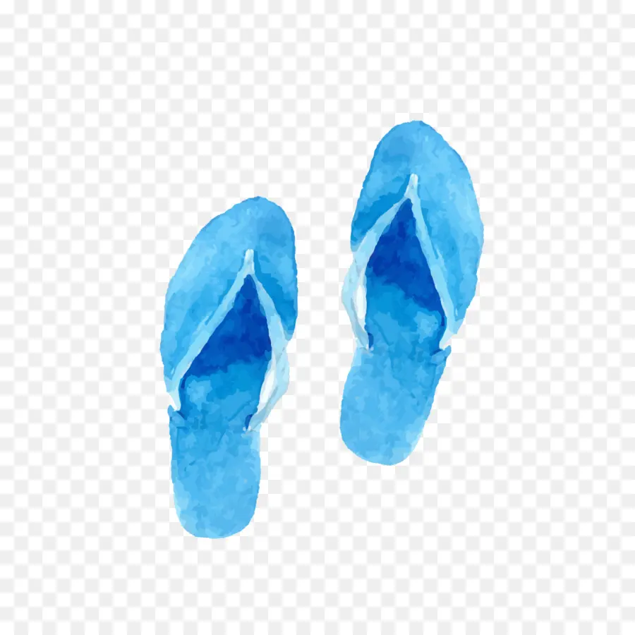 Sandal Jepit，Biru PNG