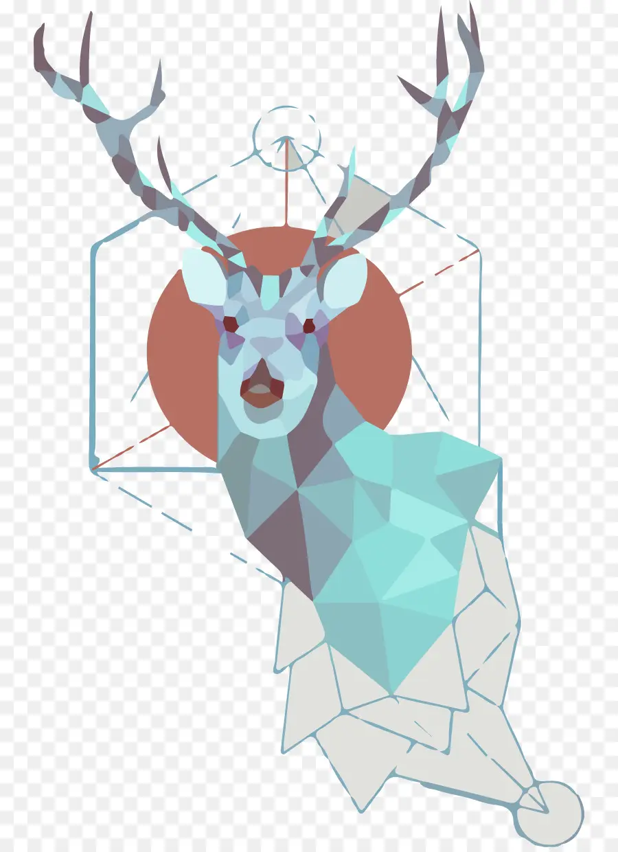 Rusa Geometris，Abstrak PNG