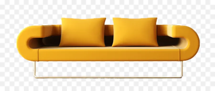 Sofa Kuning，Sofa PNG