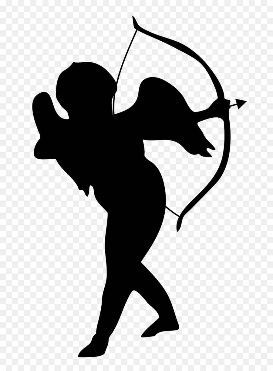 Siluet Cupid，Cinta PNG