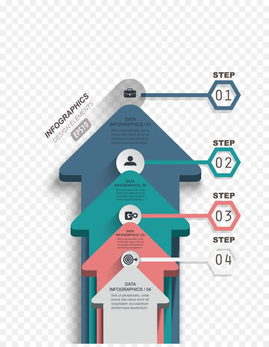 Panah Infografis，Tangga PNG