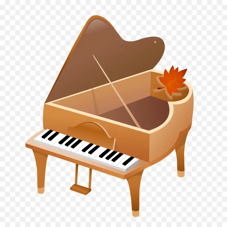 Piano Besar，Cokelat PNG