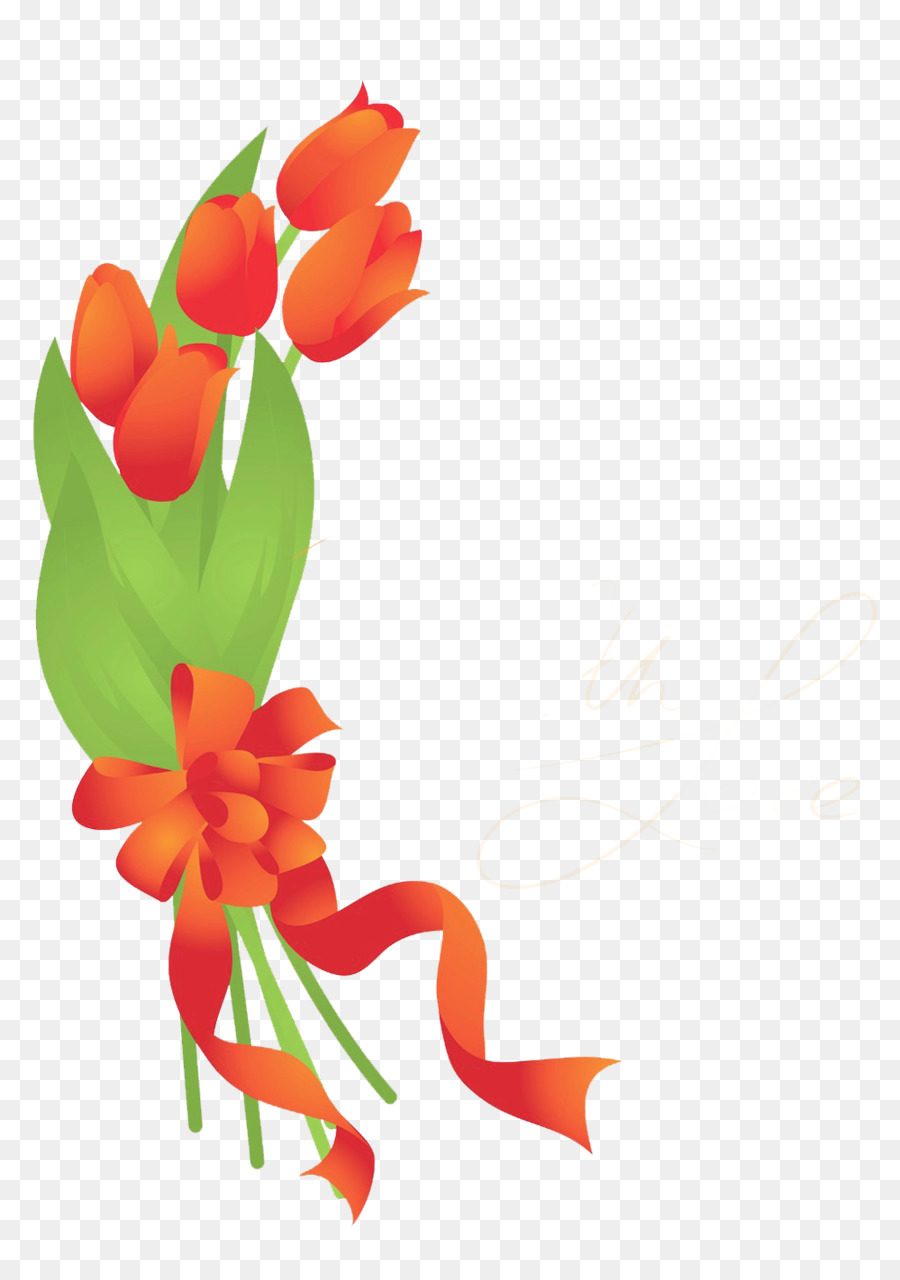  Desain Bunga Tulip  Bunga  gambar png