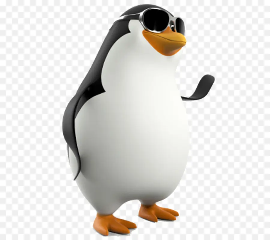 Penguin，Kacamata Hitam PNG