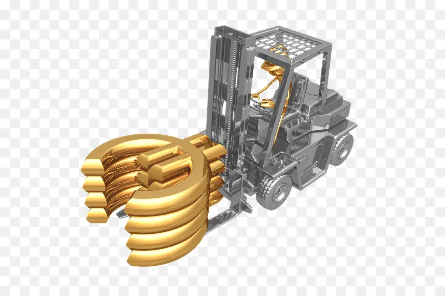 Forklift Dengan Euro，Mata Uang PNG