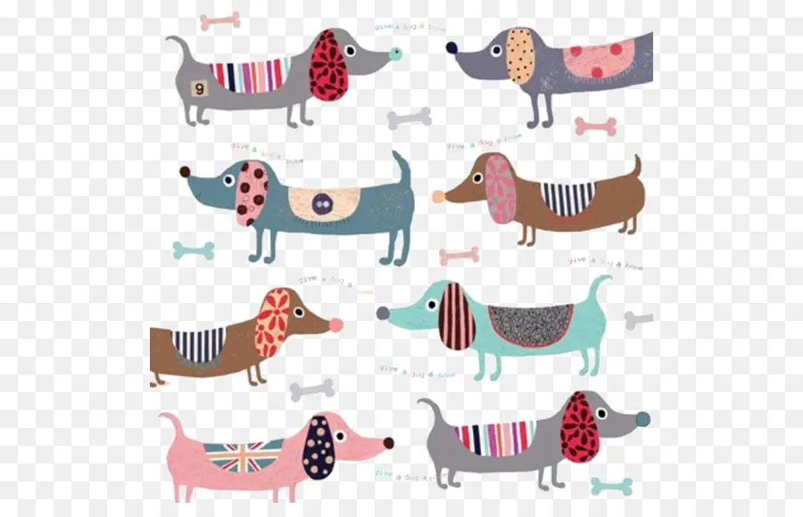 Anjing Dachshund，Bermotif PNG