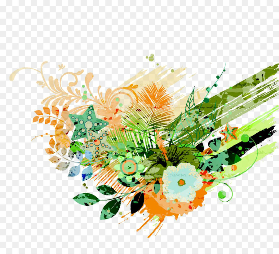 Desain Bunga Dikemas Postscript Adobe Ilustrator Gambar Png