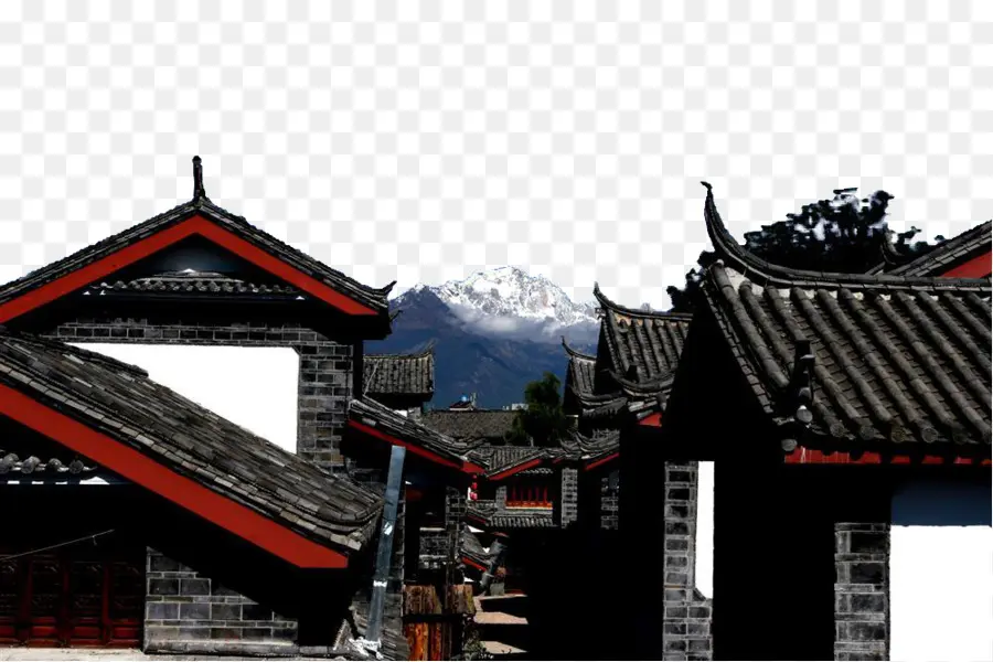 Gunung Salju Naga Giok，Kota Tua Lijiang PNG