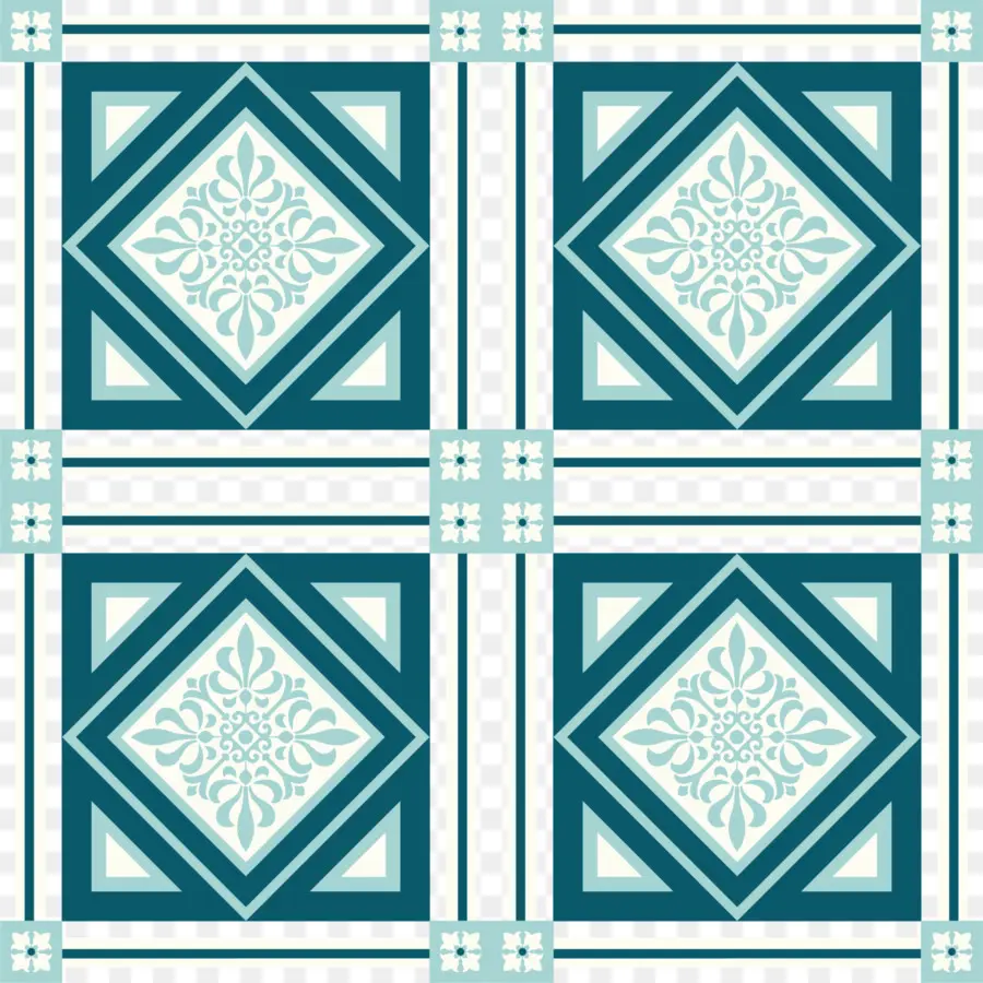 Pola Geometris，Biru PNG