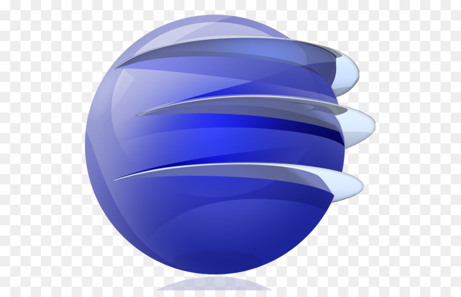 Bola Biru，3d PNG