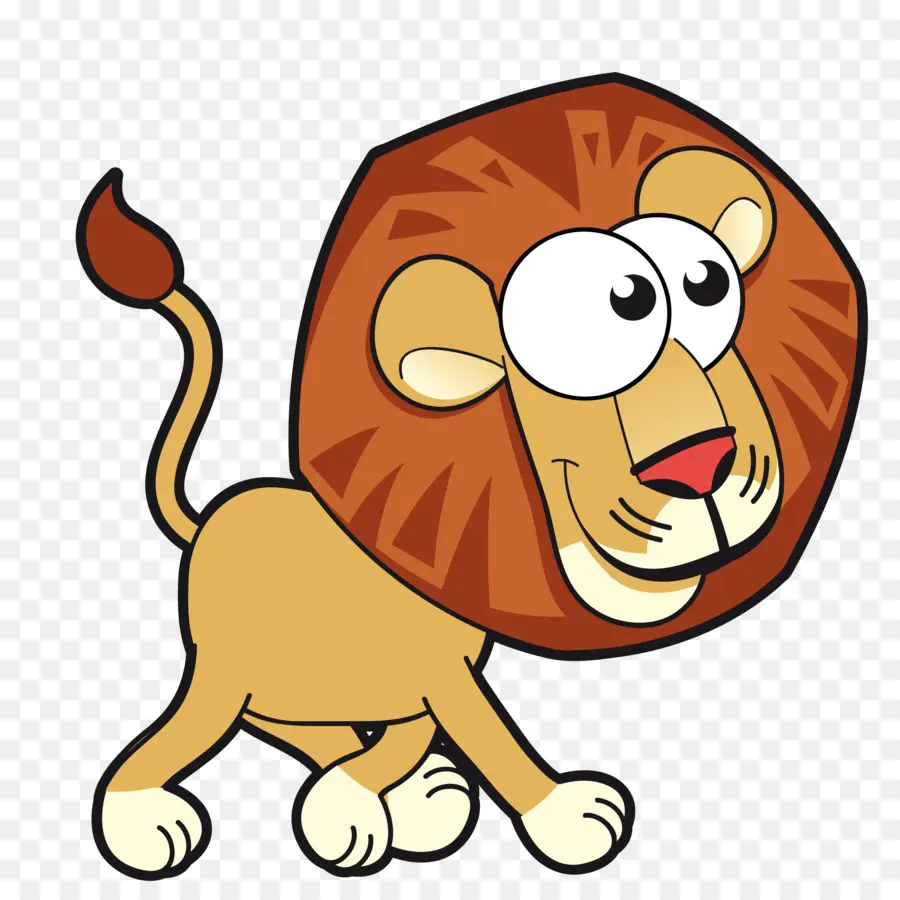 Singa，Kartu Hewan Kartun PNG