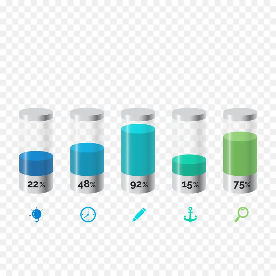 Grafik Batang，Persentase PNG