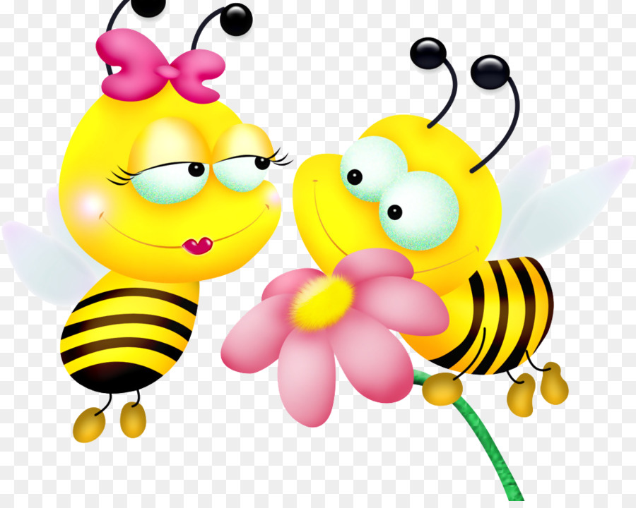 Lebah Border Bunga Bunga Bunga Gambar Png