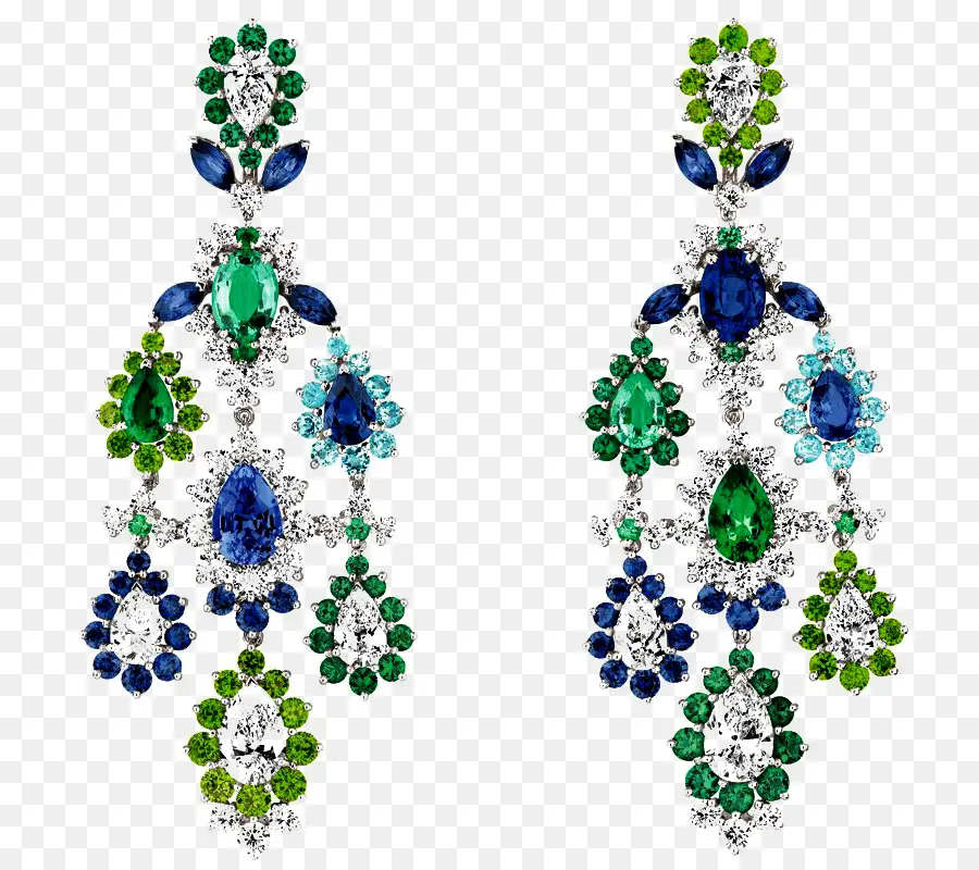 Anting Berwarna Warni，Permata PNG