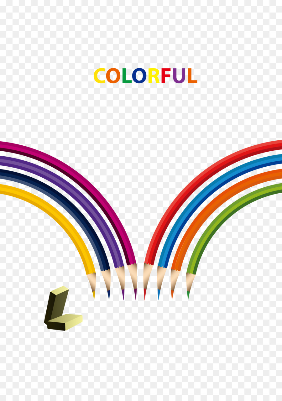 Pensil Warna Warni，Pelangi PNG