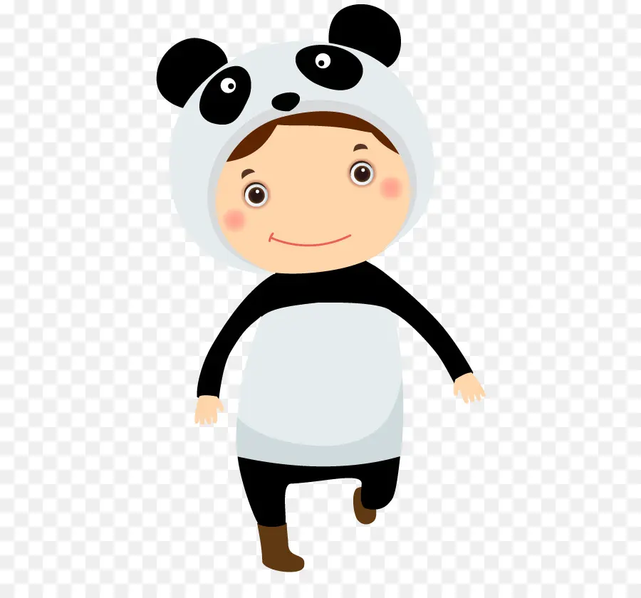 Kostum Panda，Anak PNG