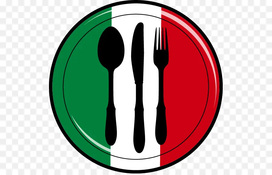 Peralatan Makan Di Piring，Italia PNG