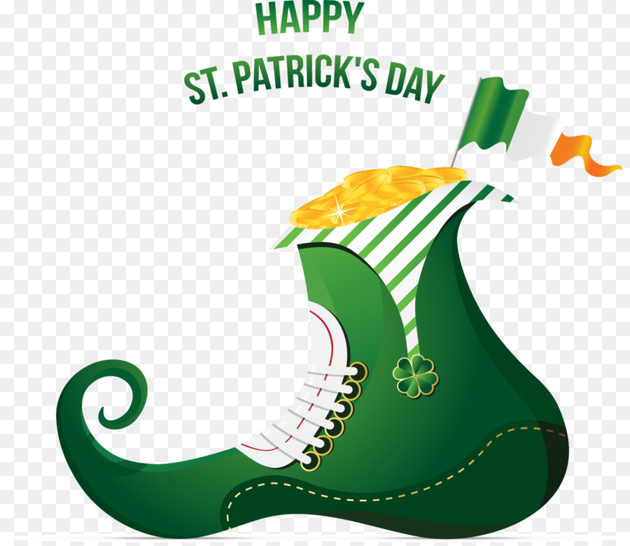 Sepatu Hari St Patrick，Hijau PNG