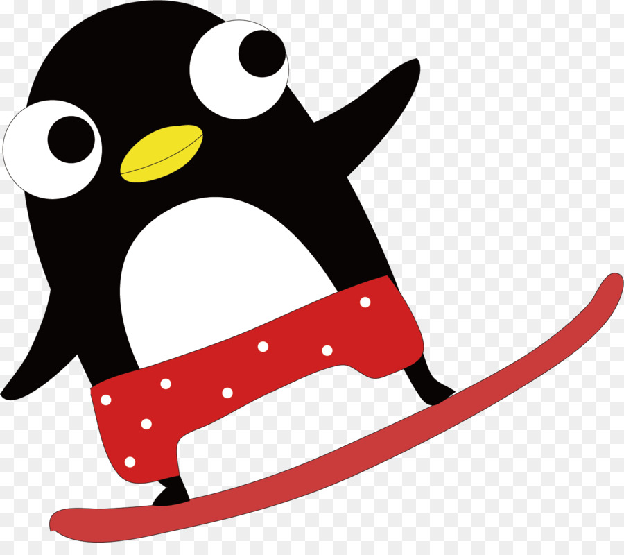 Penguin，Berselancar PNG