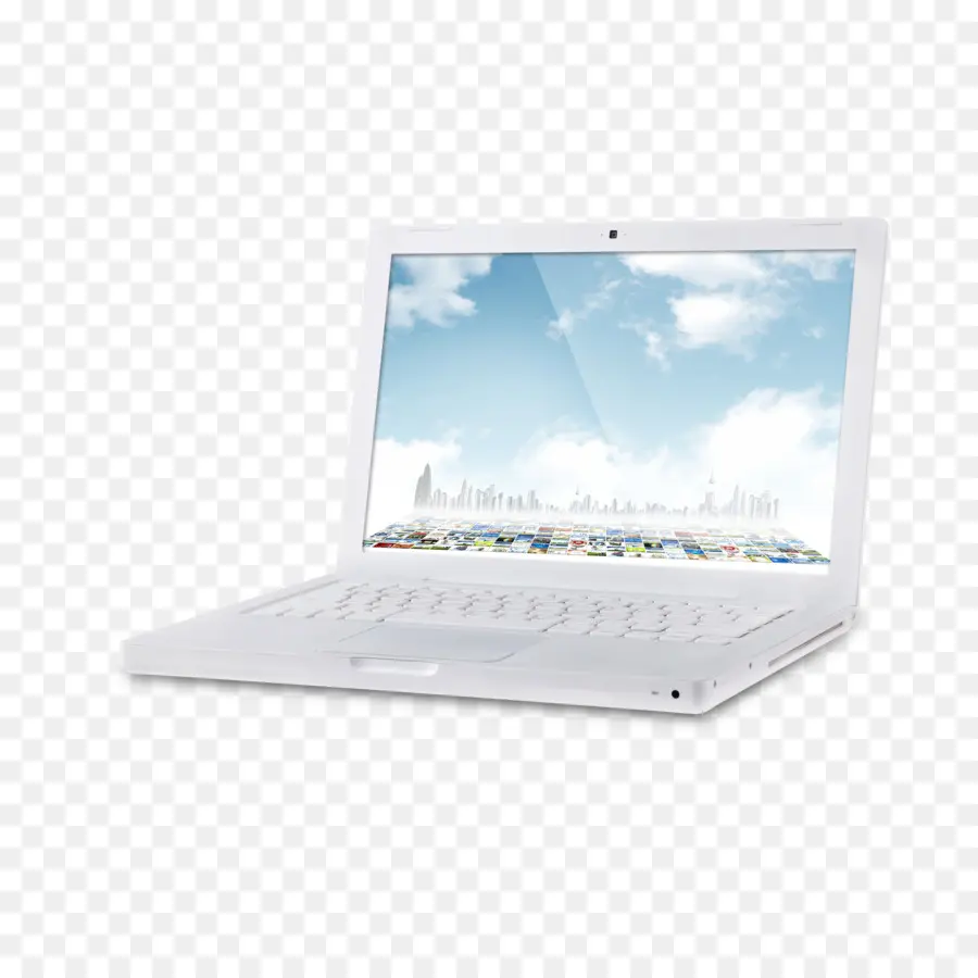 Laptop Putih，Komputer PNG