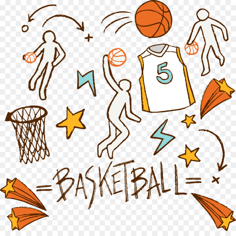 Doodle Bola Basket，Bola Basket PNG