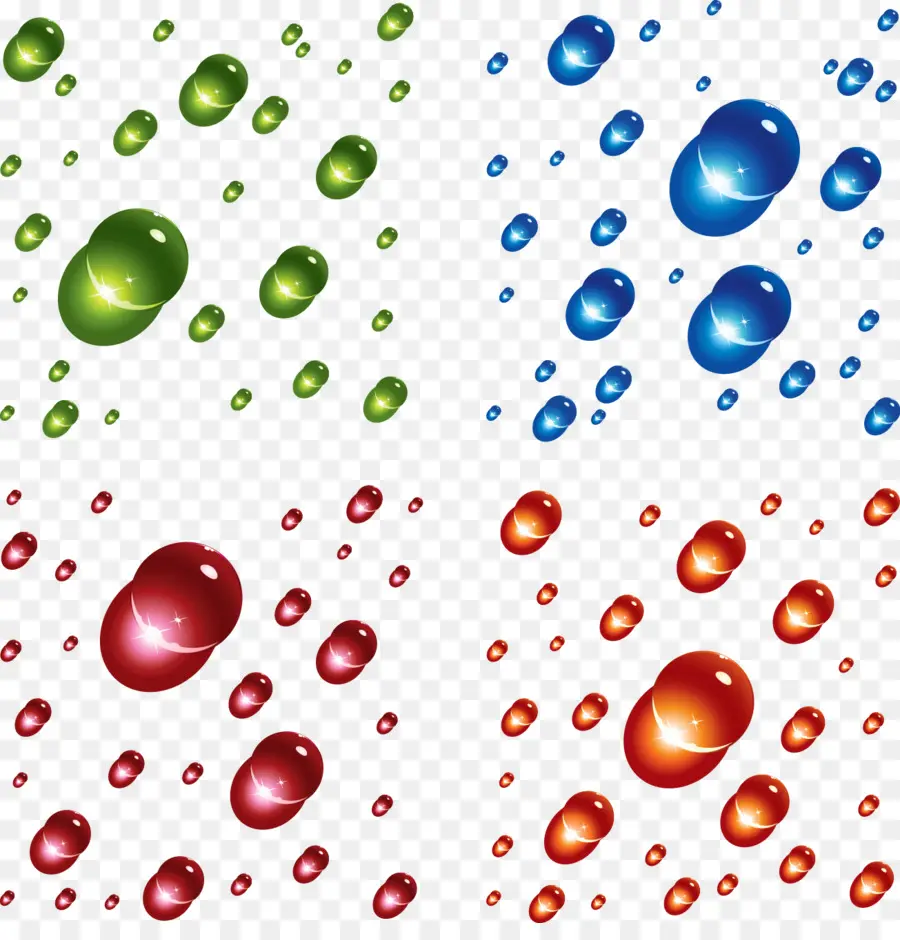 Gelembung Berwarna Warni，Droplet PNG