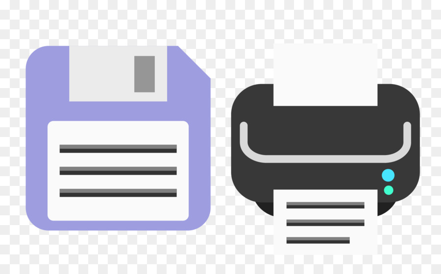 Floppy Disk Dan Printer，Penyimpanan PNG