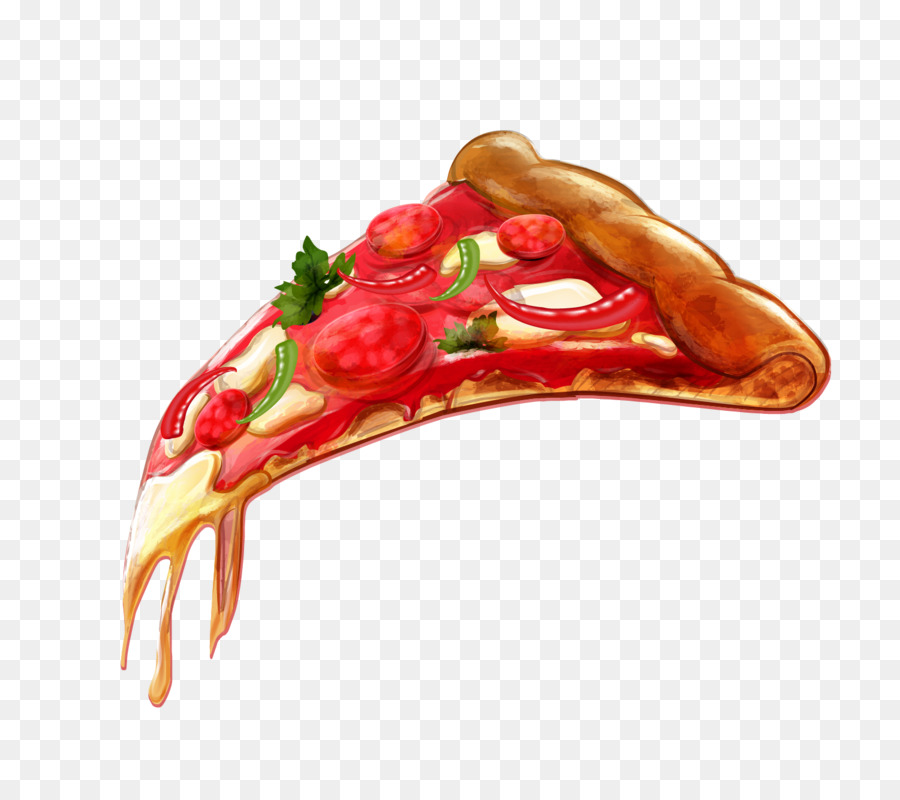 Irisan Pizza，Peperoni PNG