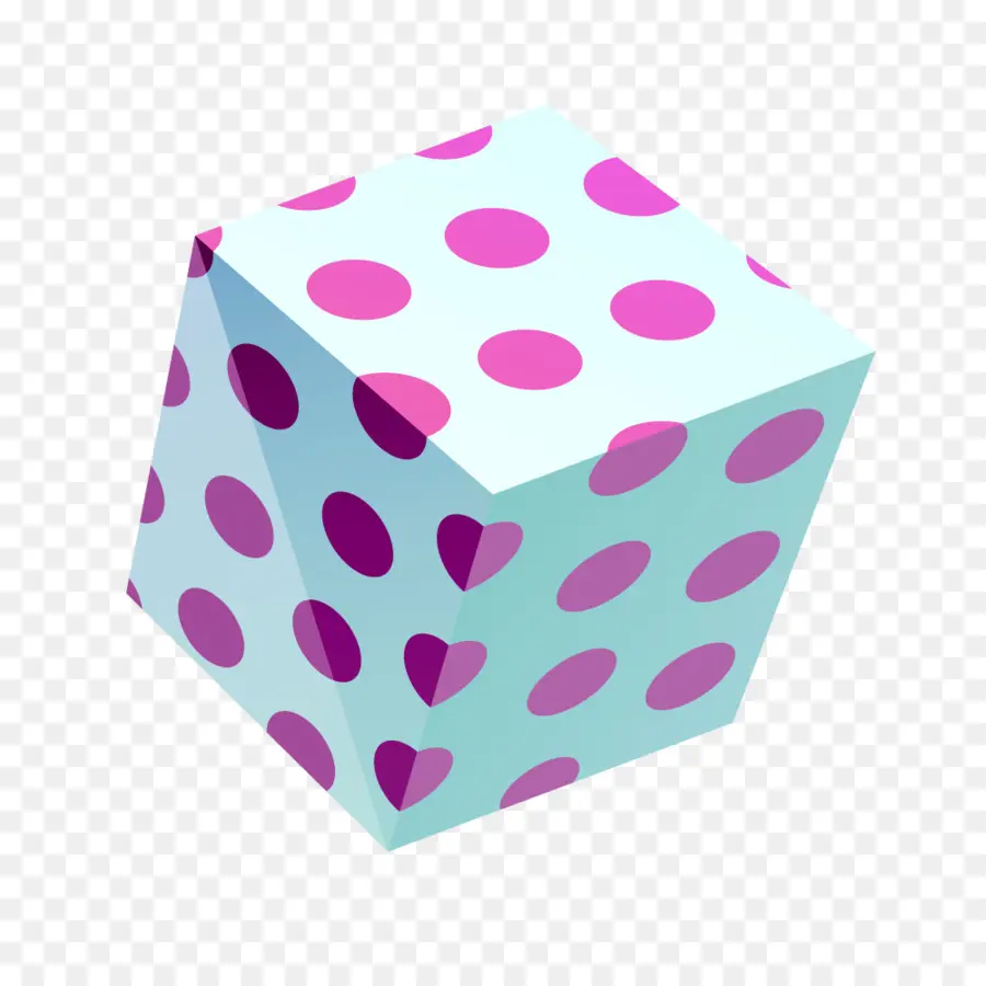 Kubus Polkadot，3d PNG