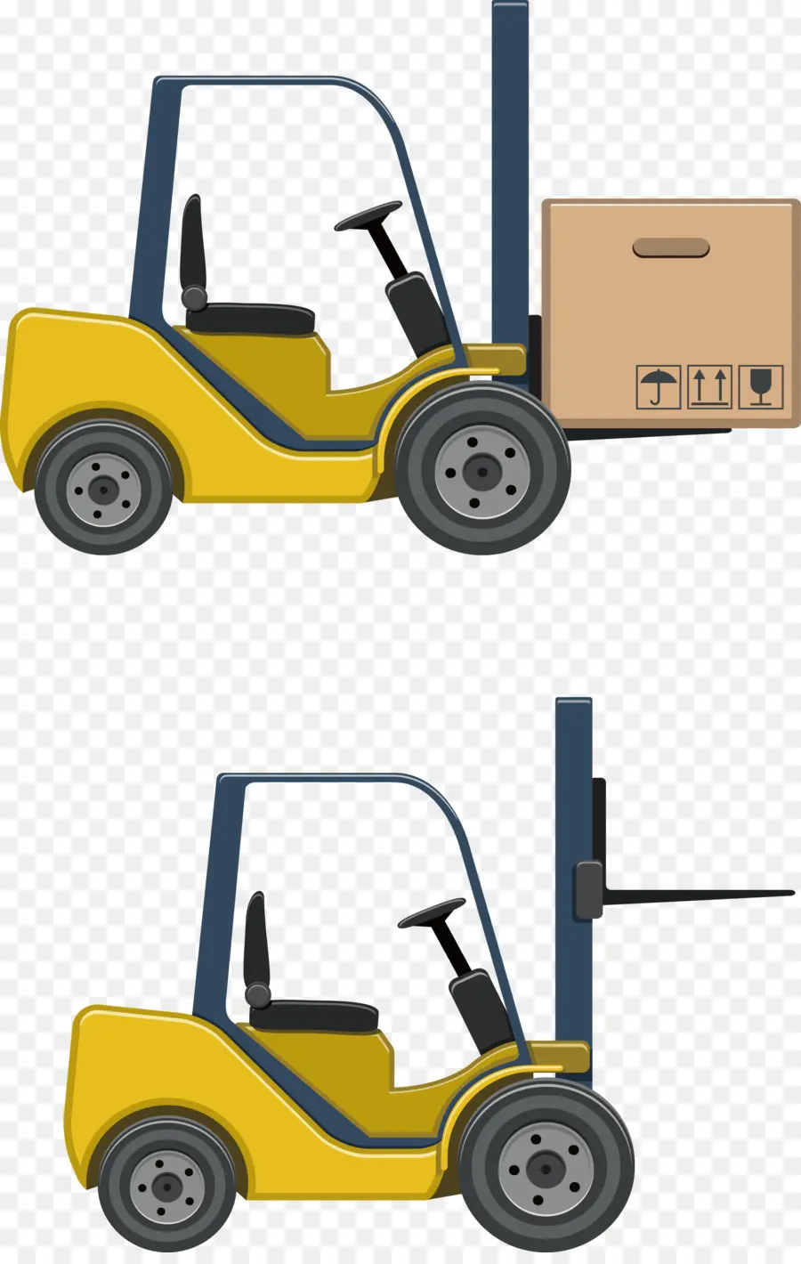 Forklift Kuning，Gudang PNG