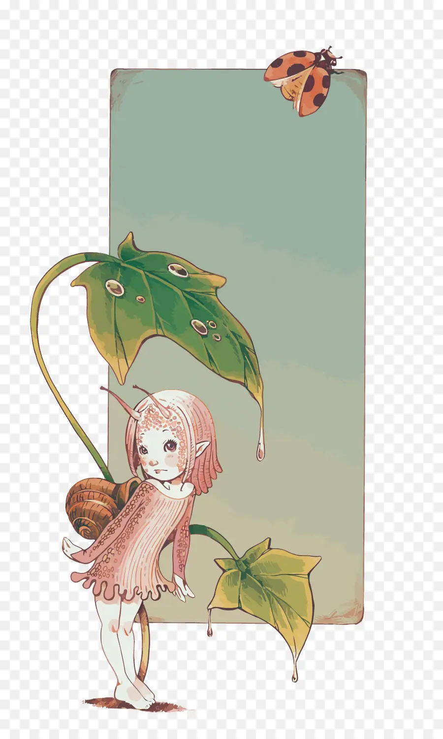 Ilustrasi Peri，Daun PNG