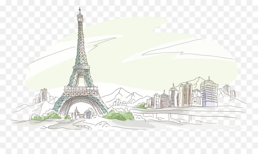 Menara Eiffel，Paris PNG