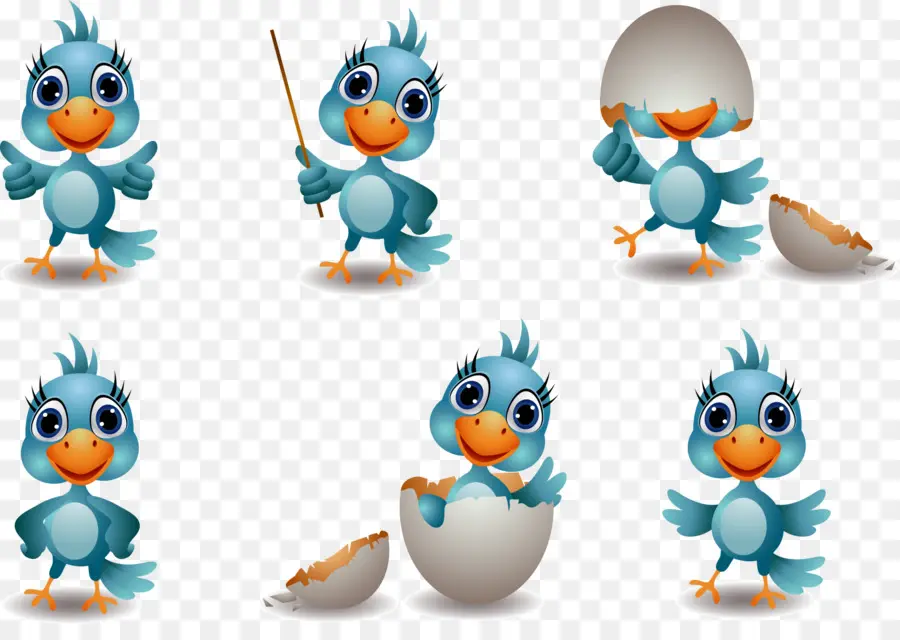 Blue Bird，Kartun PNG