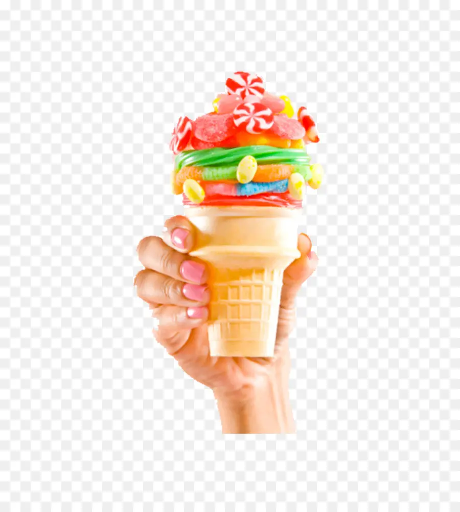 Kerucut Es Krim，Tangan PNG