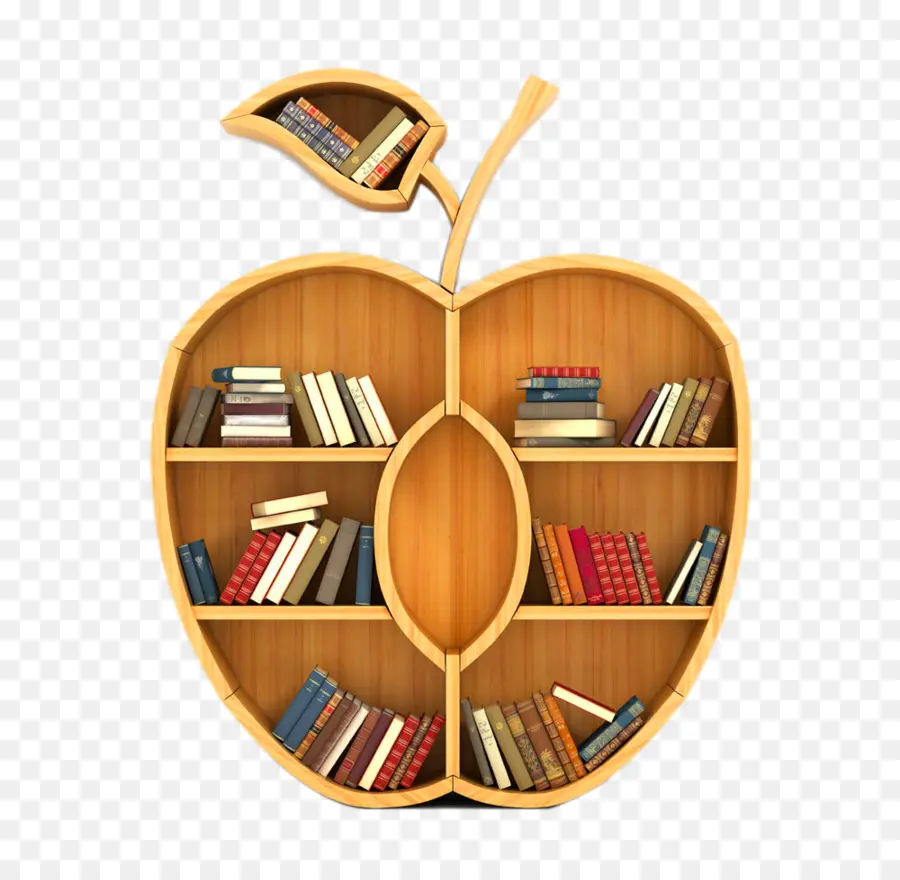 Rak Buku Apple，Buku PNG