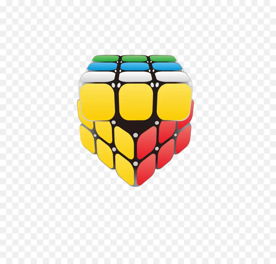 Kubus Rubik，Berwarna Warni PNG