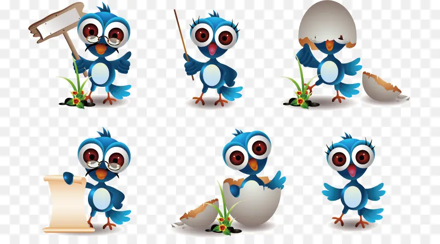 Blue Bird，Imut Imut PNG