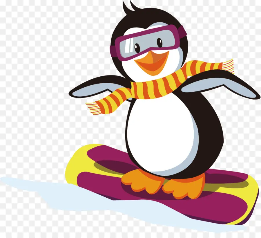 Penguin，Papan Seluncur Salju PNG