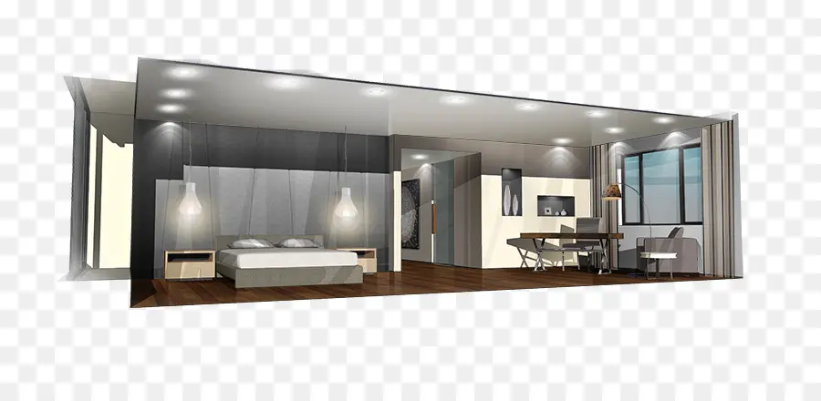 Kamar Tidur Modern，Mebel PNG