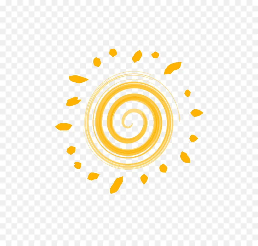 Spiral Kuning，Matahari PNG