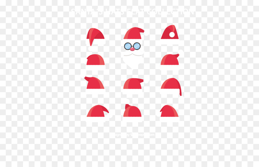 Topi Santa，Kacamata PNG