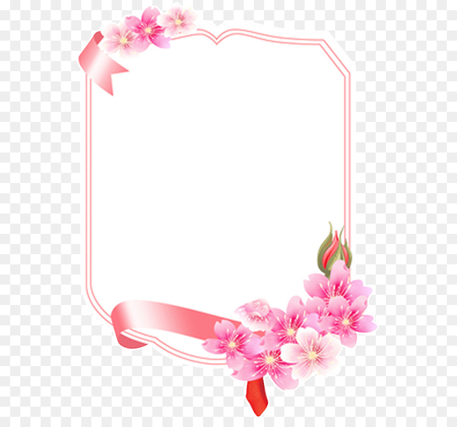  Bingkai  Foto Pink  Desain Bunga  gambar png