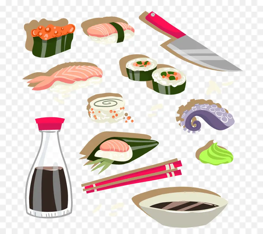 Sushi，Hidangan Jepang PNG