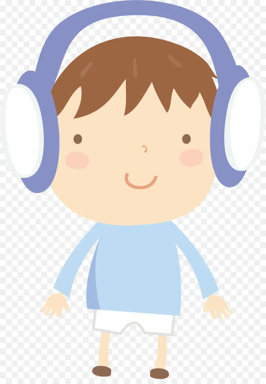 Anak Laki Laki Dengan Headphone，Anak PNG