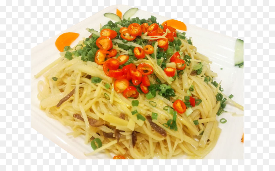 Spaghetti Dengan Bawang Putih Dan Minyak，Chow Mein PNG