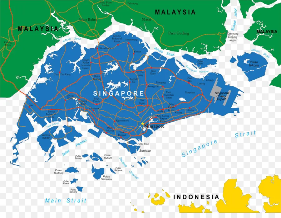 Singapura，Peta PNG
