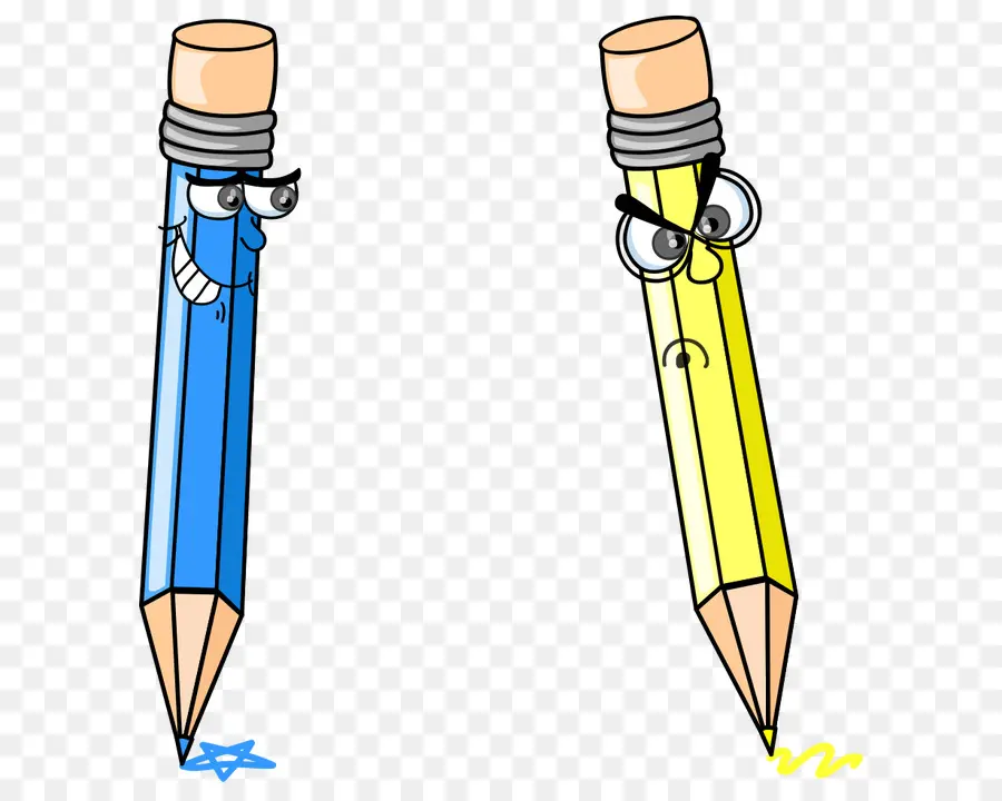 Pensil Kartun，Pensil Biru PNG