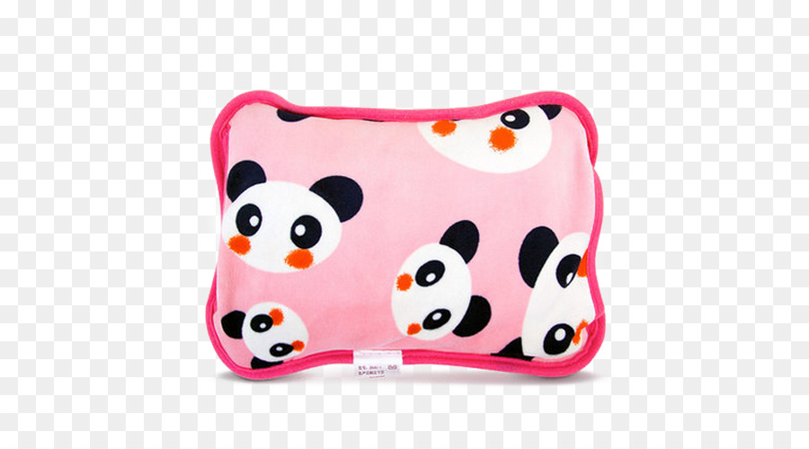 Bantal Panda，Berwarna Merah Muda PNG