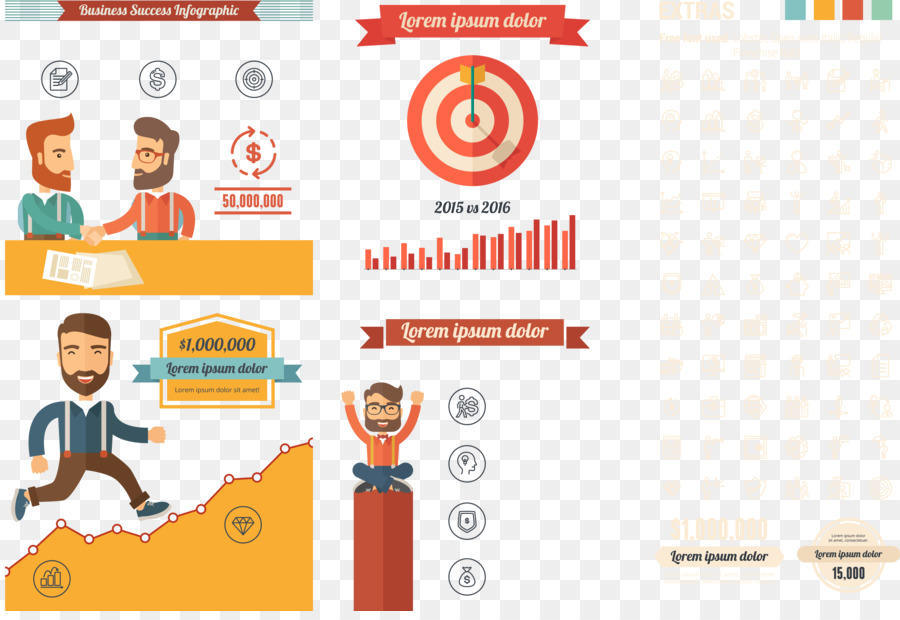 Infografis Bisnis，Target PNG