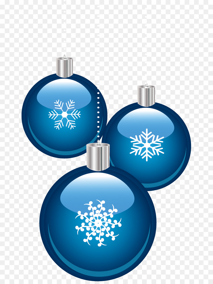 Ornamen Natal，Biru PNG